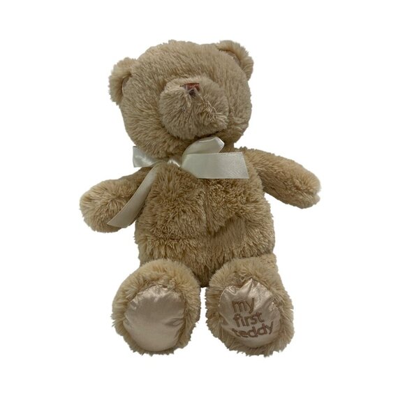 Baby Gund Plush Tan Teddy Bear "My First Teddy" Embroidered Paw 10 Inches - Picture 1 of 5